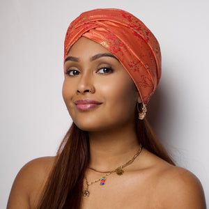 SO TOUFA Brocart floral saumon