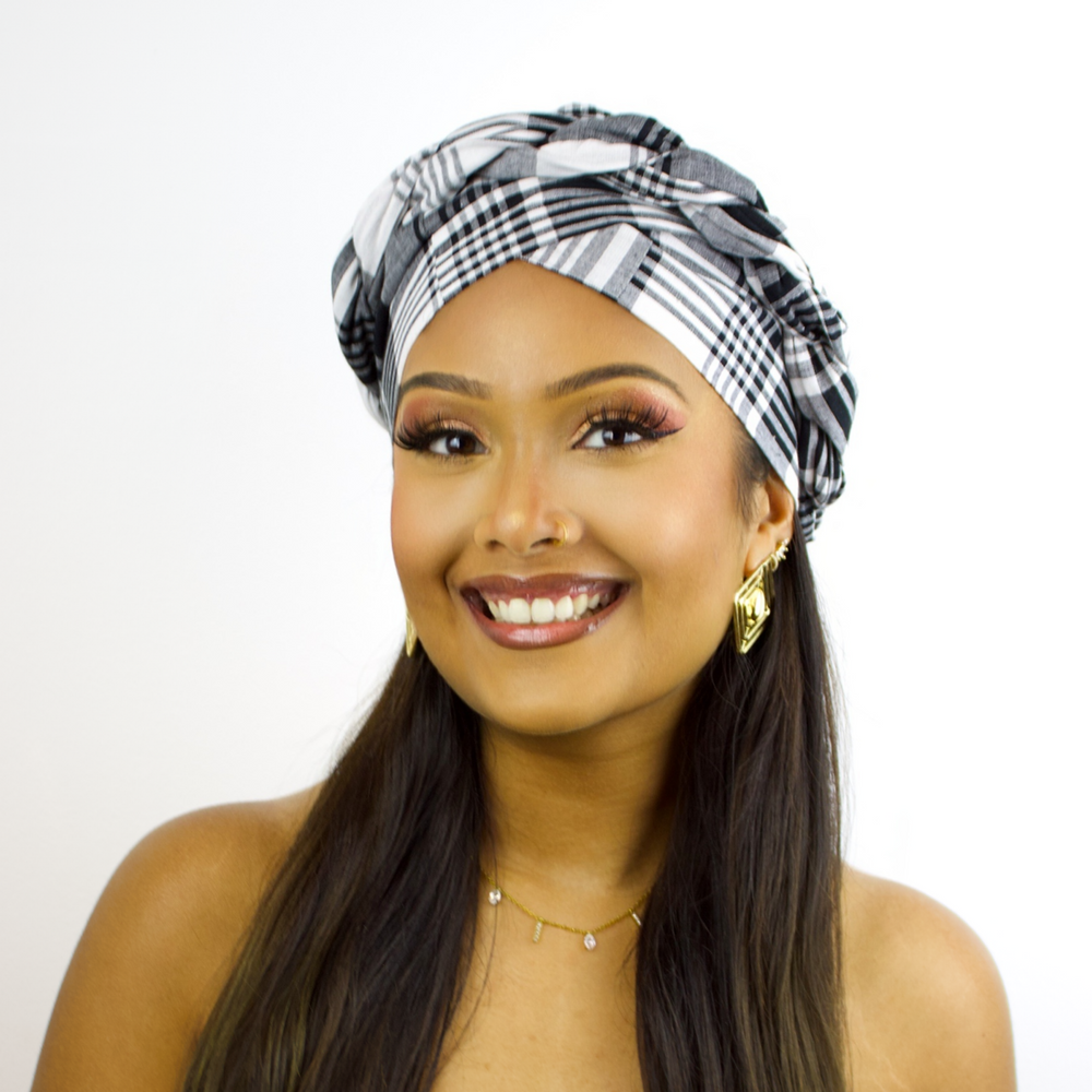 SO TOUFA Madras Noir&Blanc