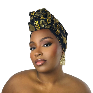 Foulard SO TOUFA African queen noir