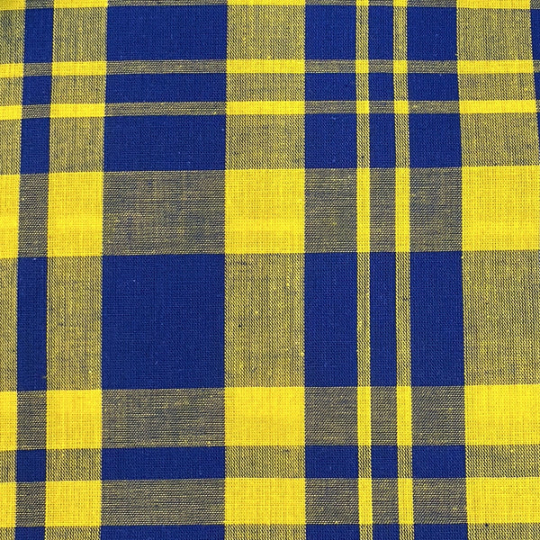 SO TOUFA Madras bleu et jaune