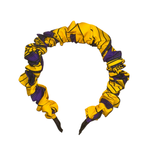 Serre tête paon jaune