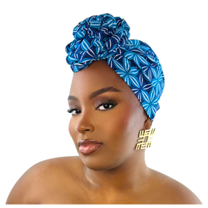 Foulard SO TOUFA Hibiscus bleu