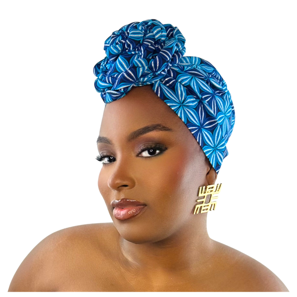 Foulard SO TOUFA Hibiscus bleu