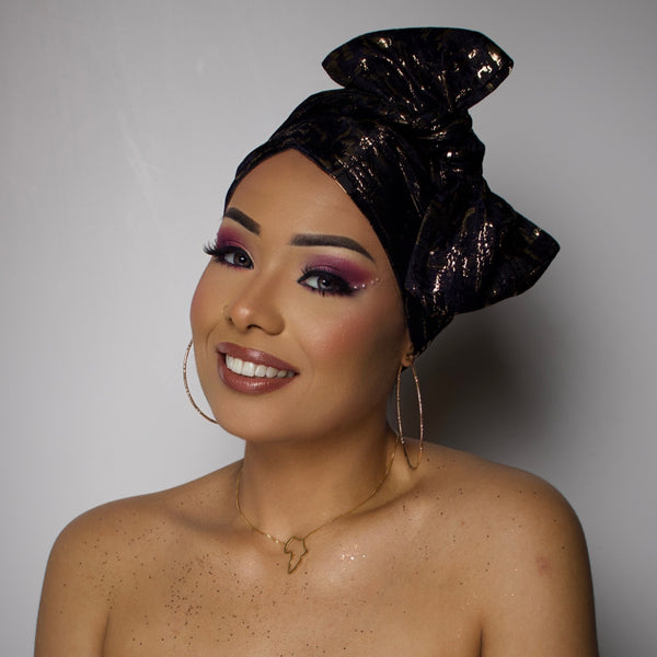 SO TOUFA Brocart bleu marine