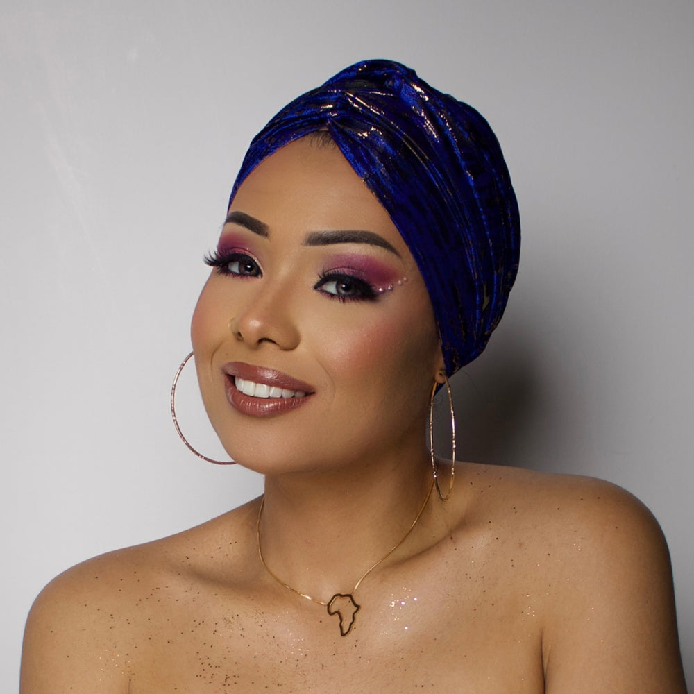 SO TOUFA Brocart bleu électrique