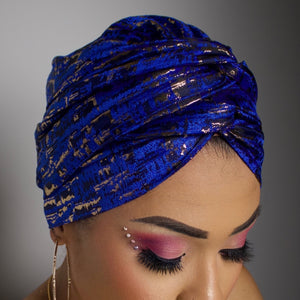 SO TOUFA Brocart bleu électrique