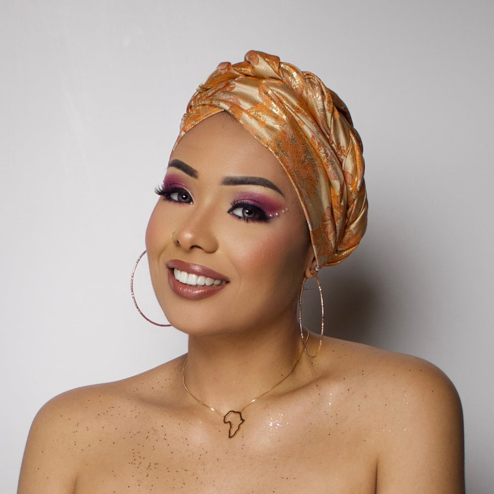 SO TOUFA Brocart floral orange