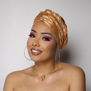 SO TOUFA Brocart floral orange