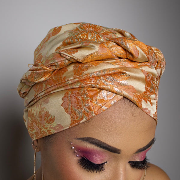 SO TOUFA Brocart floral orange