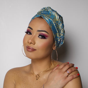 SO TOUFA Brocart floral bleu