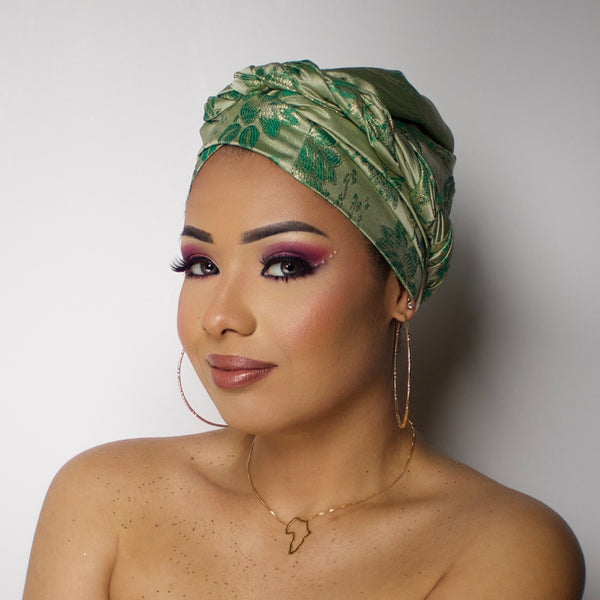 SO TOUFA Brocart floral vert