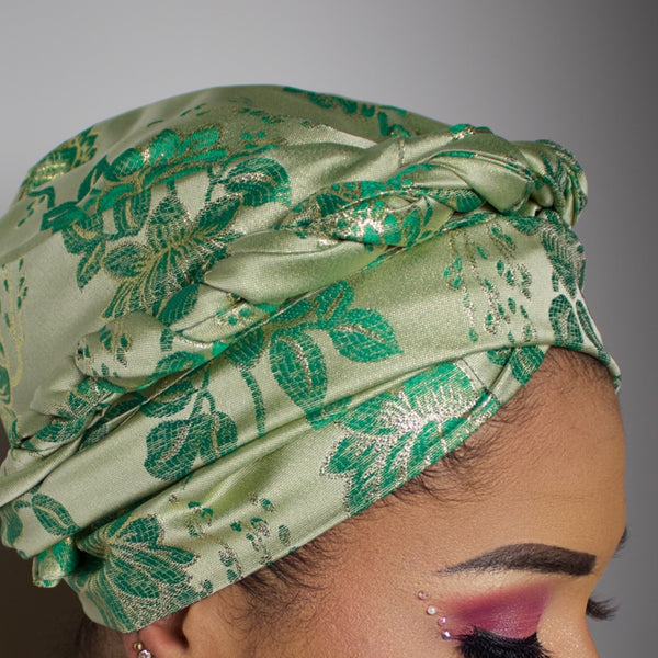SO TOUFA Brocart floral vert