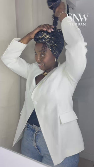 SO TOUFA Brocart bleu marine