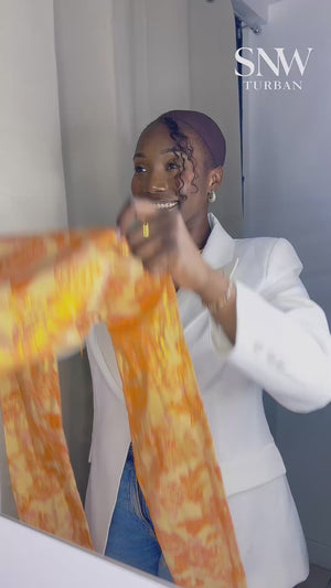 SO TOUFA Brocart floral orange